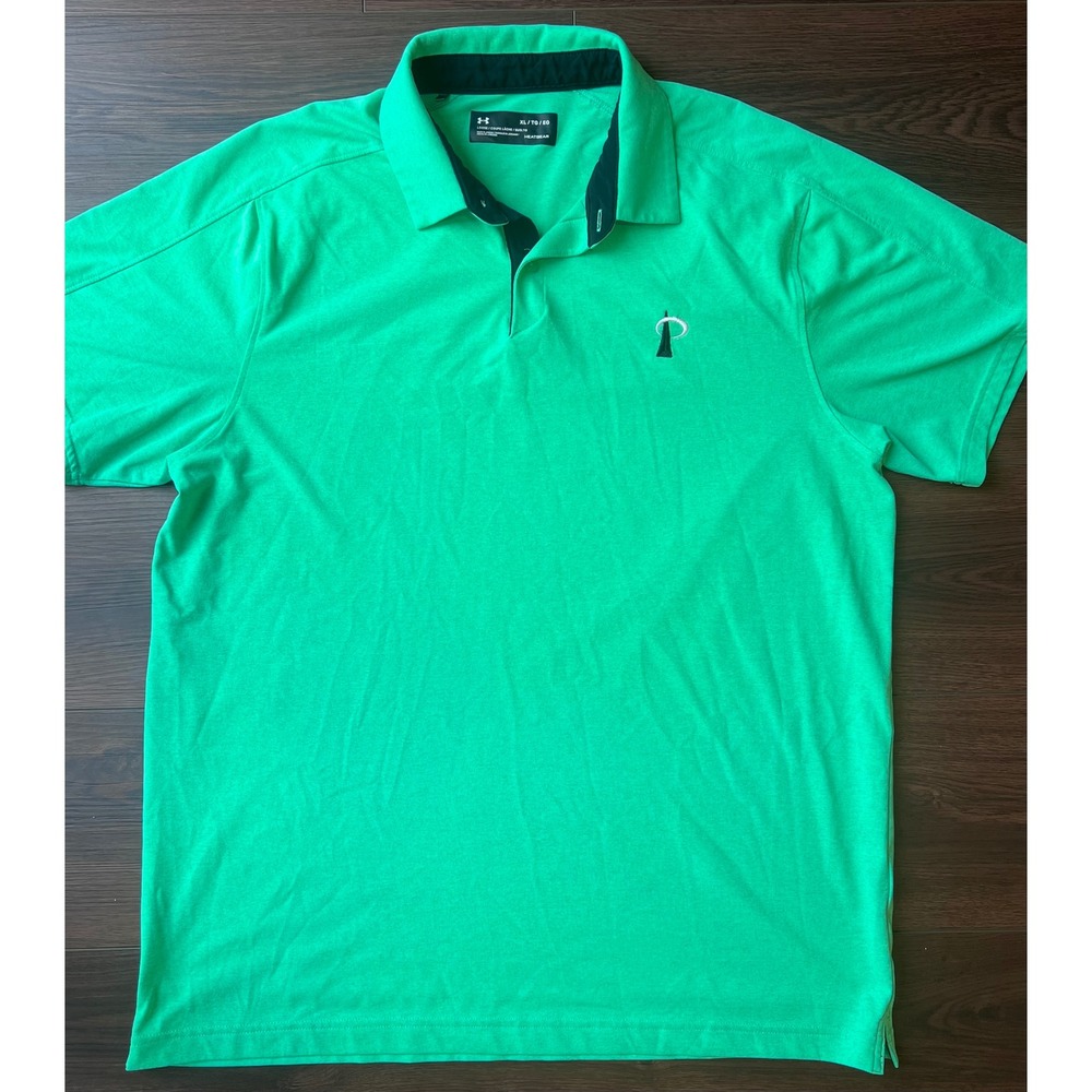 Under Armour HeatGear Golf Polo Mens XL Green Pinnacle Golf Club Columbus Ohio